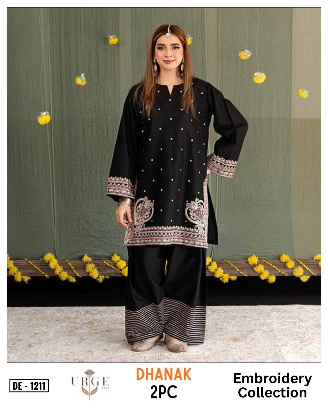 Dhanak embroidered luxury unstitched 2pc suit